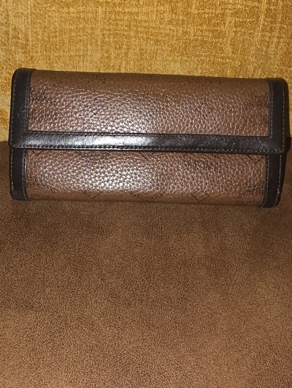 MCM Brown Logo Continental Wallet - Picture 2 of 6
